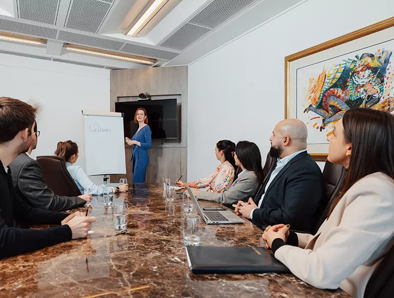 Host seamless meetings in fully equipped boardrooms at Servcorp Bastion Tower, Leopold Quarter, Brussels.